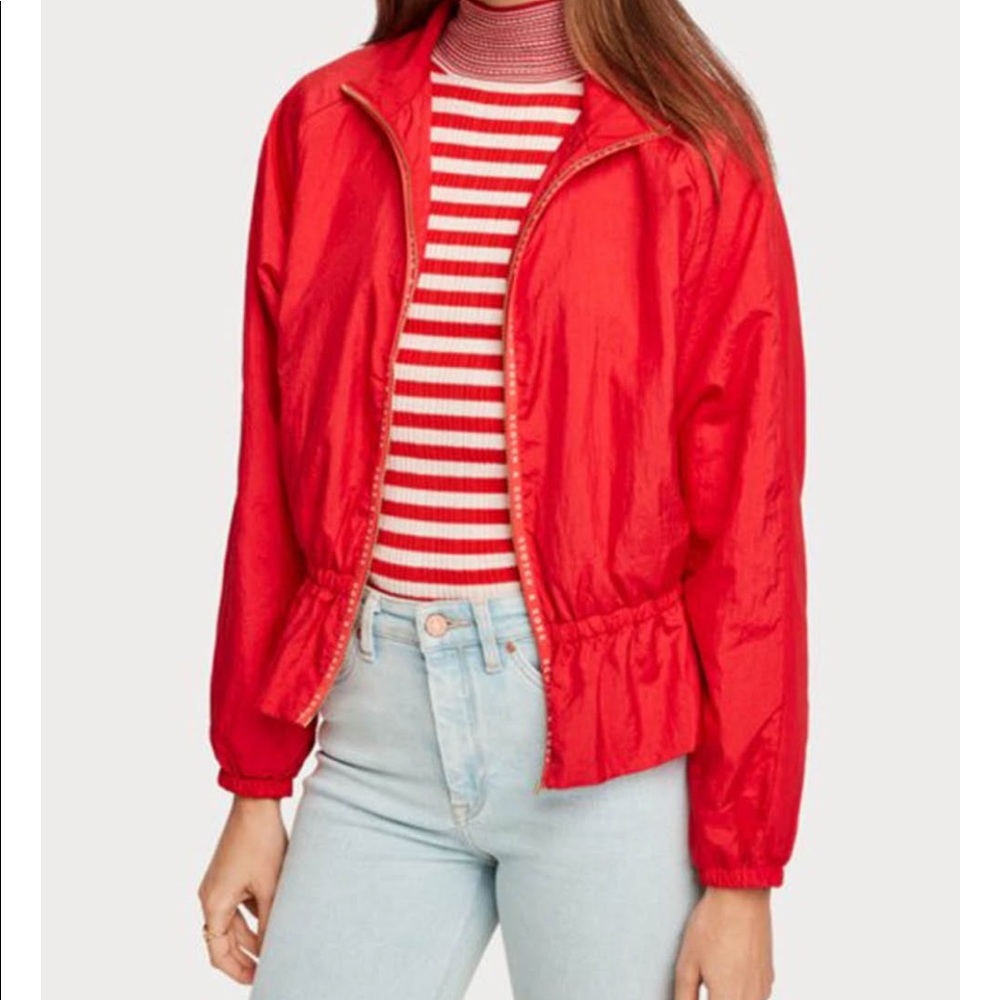 Scotch & Soda Red Bomber Jacket